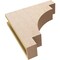 Ekena Millwork 4"W x 16"D x 16"H Thin Mediterranean Rough Cedar Woodgrain TimberThane Corbel, Primed Tan CORUR04X16X16MEDRCPR - alternate 4